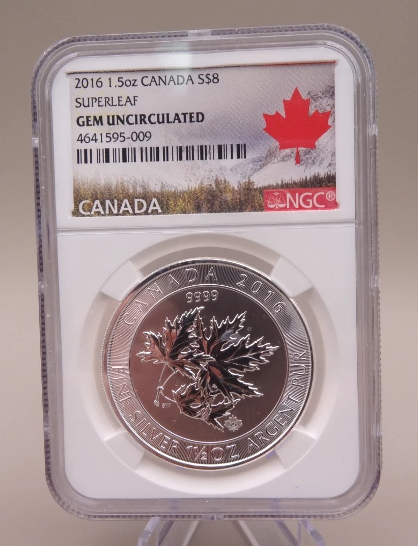 2016 シルバー カナダ メープル リーフ 陰陽プライベート 2016 1 oz