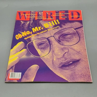 Vintage Wired Magazine April 1994 Bill Gates Microsoft Cover Tech Collectible - Image 1 of 4