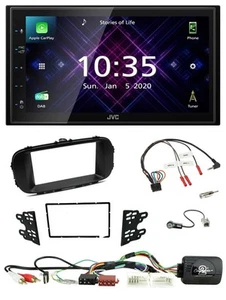 JVC DAB 2DIN Lenkrad Bluetooth USB Autoradio für Kia Soul 14-19 AUX schwarz - Bild 1 von 12