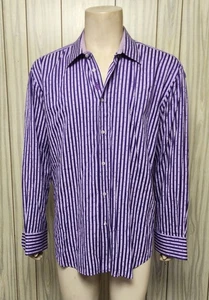 Robert Graham shirt XXL men's purple stripe - Picture 1 of 9
