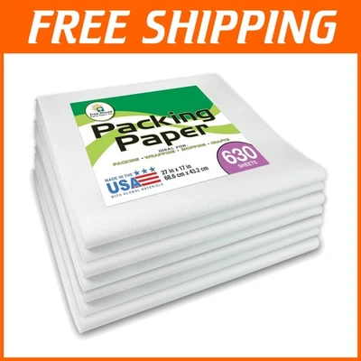 Eco-Friendly Packing Paper - 630 Sheets - White - 27" x 17" - Image 1 of 4