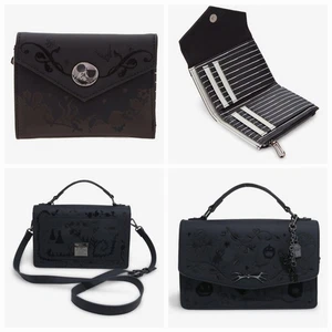 DISNEY Nightmare Before Christmas Halloween Town Icons Crossbody Bag + WALLET - Picture 1 of 9