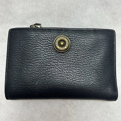 Cartera Ralph Lauren negra cierre a presión 100 % cuero de vaca Foto 1 de 4