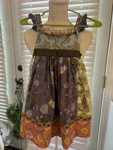 MATILDA JANE Girls Size 6 Character Counts Broadway Knot Dress Patchwork  - Picture 1 of 4