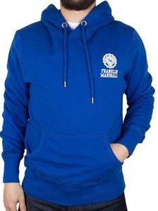 Felpa Franklin Marshall Uomo Cappuccio Blu Fleece Hooded TG S A13/24 - Imagen 1 de 4