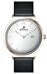 Westar Profile Leather Strap Silver Dial Quartz 50217PPN607 Men's Watch - Picture 1 of 3