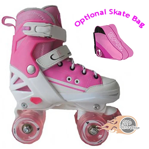 California Pro Kruz childrens Adjustable Quad Roller Boots Skates Pink - Image 1 of 1