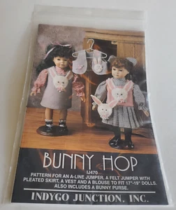 Indygo Junction Pattern IJ470 -"Bunny Hop" Doll Clothes Sewing Pattern - Picture 1 of 5