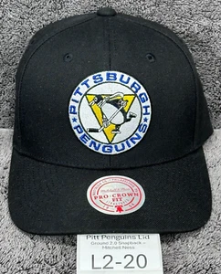 Pittsburgh Penguins Ground Men's Snapback Hat Mitchell & Ness NHL Black NEW - Picture 1 of 13