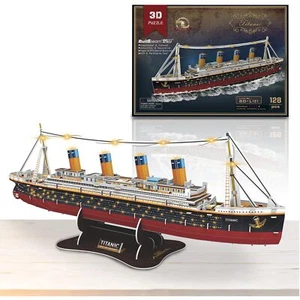 3D LED Titanic Toys Puzzle for Adults to Build Large Desk Decoration Titanic Mo - Picture 1 of 7