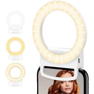 Telefon komórkowy pierścień do selfie 54 diody LED piękno wypełnianie światło 3 kolory regulowany klips L JAJKO
