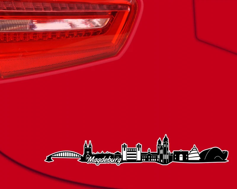 Magdeburg Skyline Aufkleber Sticker Autoaufkleber City Gedruckt - Bild 1 von 1