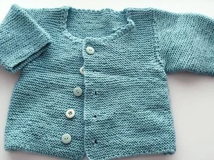 Girl kids Baby handmade blue super cute knit knitwear sweater Cardigan jumper - Picture 1 of 8