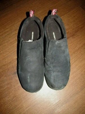 Chinelo Merrell preto camurça selva moc infantil EUA 6M - Imagem 1 de 4