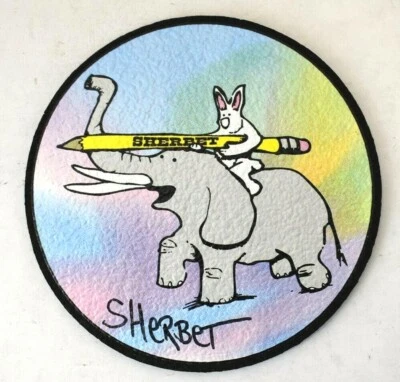 Sherbet Moodmats Alfombrillas Elefante 8" Estera Circular Limitada Alfombra de Goma Reciclada Foto 1 de 4