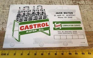 1960 CASTROL MOTOR  OIL  Original INK BLOTTER - Picture 1 of 1