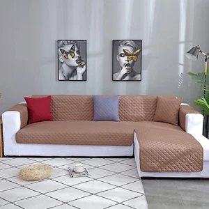 Double Side L Shape Couch Cover Sectional Sofa Covers Set Chaise Couch Cover ... - Picture 1 of 9