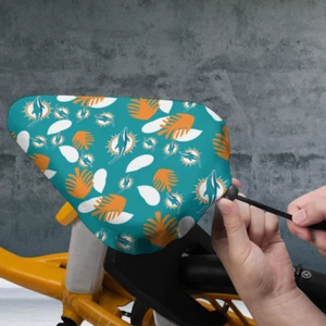 Miami Dolphins Bike Seat Cover Decorative Rain Covers Hawaiian Print - Picture 1 of 7