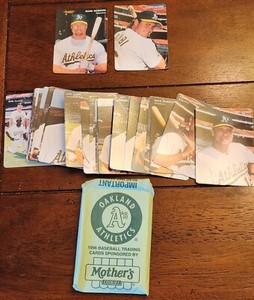 1996 Mother's Cookies Oakland A's - 28 Card Complete Set 