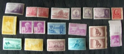Lot of 20 US vintage 3c stamps MH  (C) - Image 1 of 3