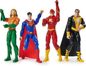 Justice League 12"  Models - Superman, The Flash, Aquaman and  Black Adam