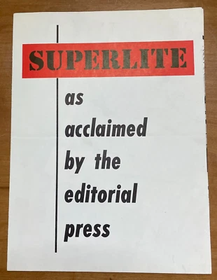 Semi lonas de nailon Superlite vintage marketing 3 folletos tamaño final 22"x 16 1/2" Foto 1 de 4