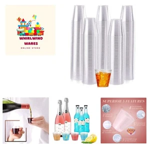 1000 Pack Plastic Shot Glasses-2 oz Disposable Cups 2 Ounce Plastic Shot Cups... - Picture 1 of 8