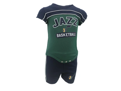 Utah Jazz Official NBA Baby Infant Size Athletic Creeper & Shorts Combo Set New Cover