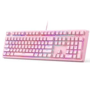 Teclado mecánico para juegos AUKEY 108 KEY - rosa - Imagen 1 de 8