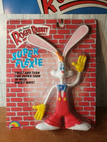 14 inch Who Framed Roger Rabbit Super Flexie, Vintage 1988 LJN  Disney Figure Cover