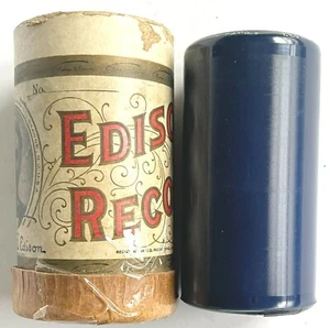ANTIQUE 1914 "RING ON SWEET BELLS" ARCHIBALD EDISON BLUE AMBEROL CYLINDER #2257 - Bild 1 von 3