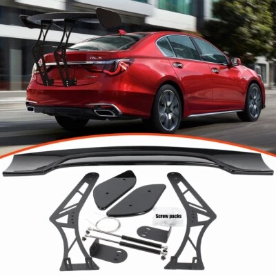 ADJUSTABLE GT RACING SPOILER WING CHASSIS MOUNTED KITS FIT FOR ACURA RLX 18-20 Foto 1 de 4