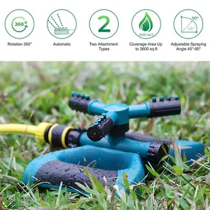 1pc/2pcs Watering Sprayer Stable Save Time 360 Degree Rotating Garden Sprinkler - Picture 1 of 10