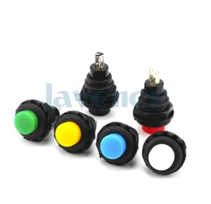 LOTTO20 Interruttore a pulsante momentaneo 12 mm foro 2 pin SPST pressione su ON R13-502 - Foto 1 di 6