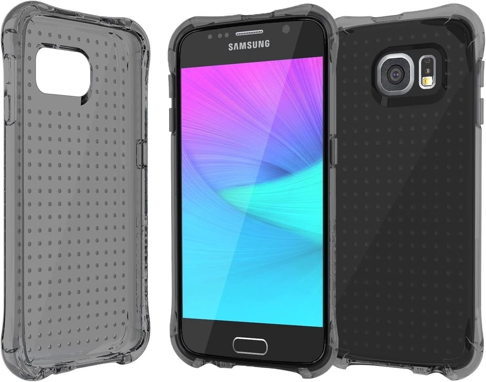 弹道珠宝半透明保护壳 适用于三星 Galaxy S6,黑色 — 第 1/4 张图片