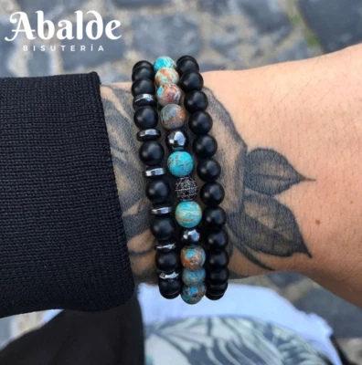 Trío de pulseras hecho con una gran selección de materiales naturales - Hombre - Imagen 1 de 3