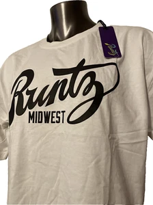 T-shirt uomo Runtz Worldwide MIDWEST logo bianco SS nuova con etichette taglia 3XL #221-40281 - Foto 1 di 12
