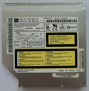 Toshiba DVD -R -RW DRIVE Brenner SD-R6012 - Bild 1 von 1
