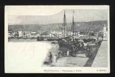 MANFREDONIA,PANORAMA E PORTO Edit.BOTTINI,Cart.f.p.viaggiata 1902