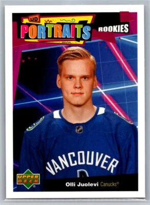 2020-21 Upper Deck #P-59 Olli Juolevi UD Portraits CANUCKS - Image 1 of 2