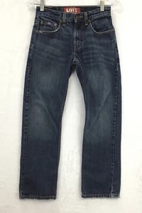 Levi's 514 Slim Straight / Distressed 100% Cotton Denim Jeans / Boys Size 12R - Picture 1 of 12