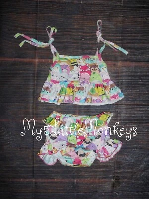 NEW Boutique Squishmallow Ruffle Bikini Swimsuit - Image 1 of 2