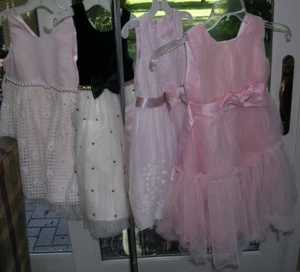 #A Girl's Lot Of 4 Quality Made  Fancy Pretty Party  Dresses Size 3-4 - Picture 1 of 6