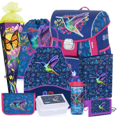 Kolibri Vogel Bird Ranzen Schulranzen Tornister Set mit Schultüte Butterfly