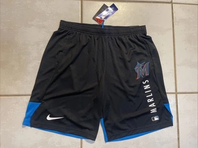 NUEVO CON ETIQUETAS NIKE Miami Marlins MLB Colección Auténtica Pantalones Cortos Para Hombre Grandes NKJ5-092N Foto 1 de 4
