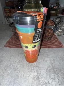 Disney Star Wars Mandalorian Glow In the Dark Tumbler 3 Pack With Lids/Straws. - Picture 1 of 3