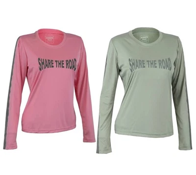 Ladies Visible Dri Fit Polyester Shirt for Motorcycle Riding, Running, Cycling - Image 1 of 4