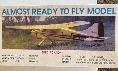 VINTAGE V-MAR DEHAVILAND BEAVER  ARF RC MODEL AIRPLANE KIT #1448 "MISSING PARTS" - Image 1 of 4