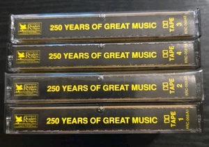 250 Years of Great Music 1991 Reader's Digest 4 Cassette Tape Set 1 Sealed - Picture 1 of 5