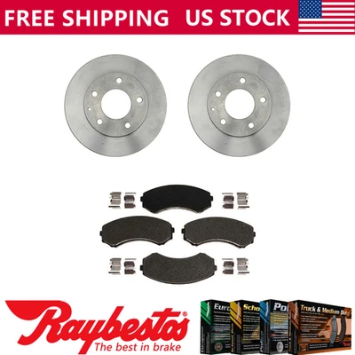 Комплект передних тормозных дисков + металлические колодки и оборудование для 1992 Mazda MPV - Raybestos - Изображение 1 из 4